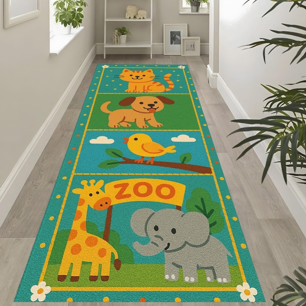 Kids Zoo Animal Pattern Runner - Kids Outdoor Zoo 评论和价格