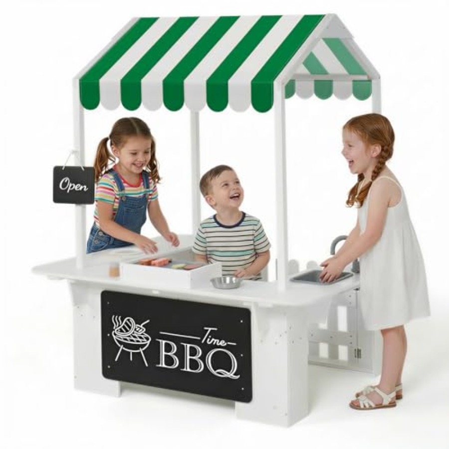 Outdoor playhouse for kids, wh - Kids Outdoor Kitchen Set 评论和价格