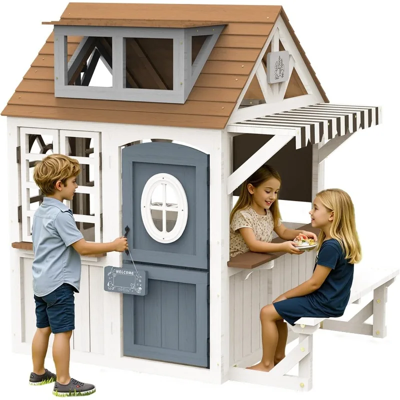 Albott Kids Outdoor Wooden Pla - Kids Outdoor Kitchen Set 评论和价格