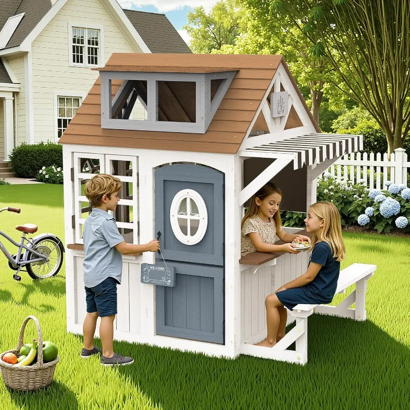 Albott Kids Outdoor Wooden Pla - Kids Outdoor Kitchen Set 评论和价格