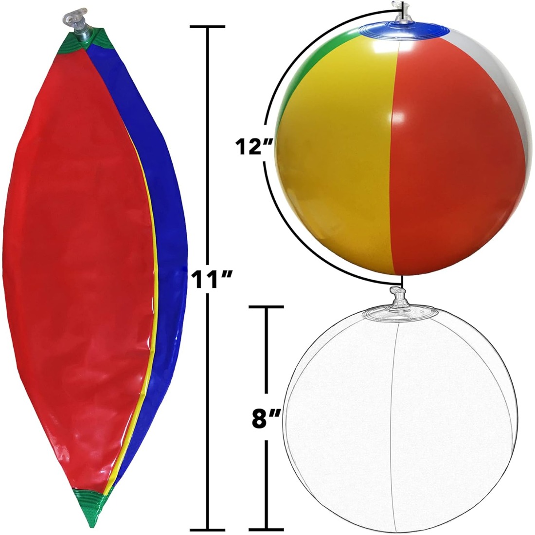 5 Pack Bulk Rainbow Inflatable - Kids Outdoor Games For Party 评论和价格