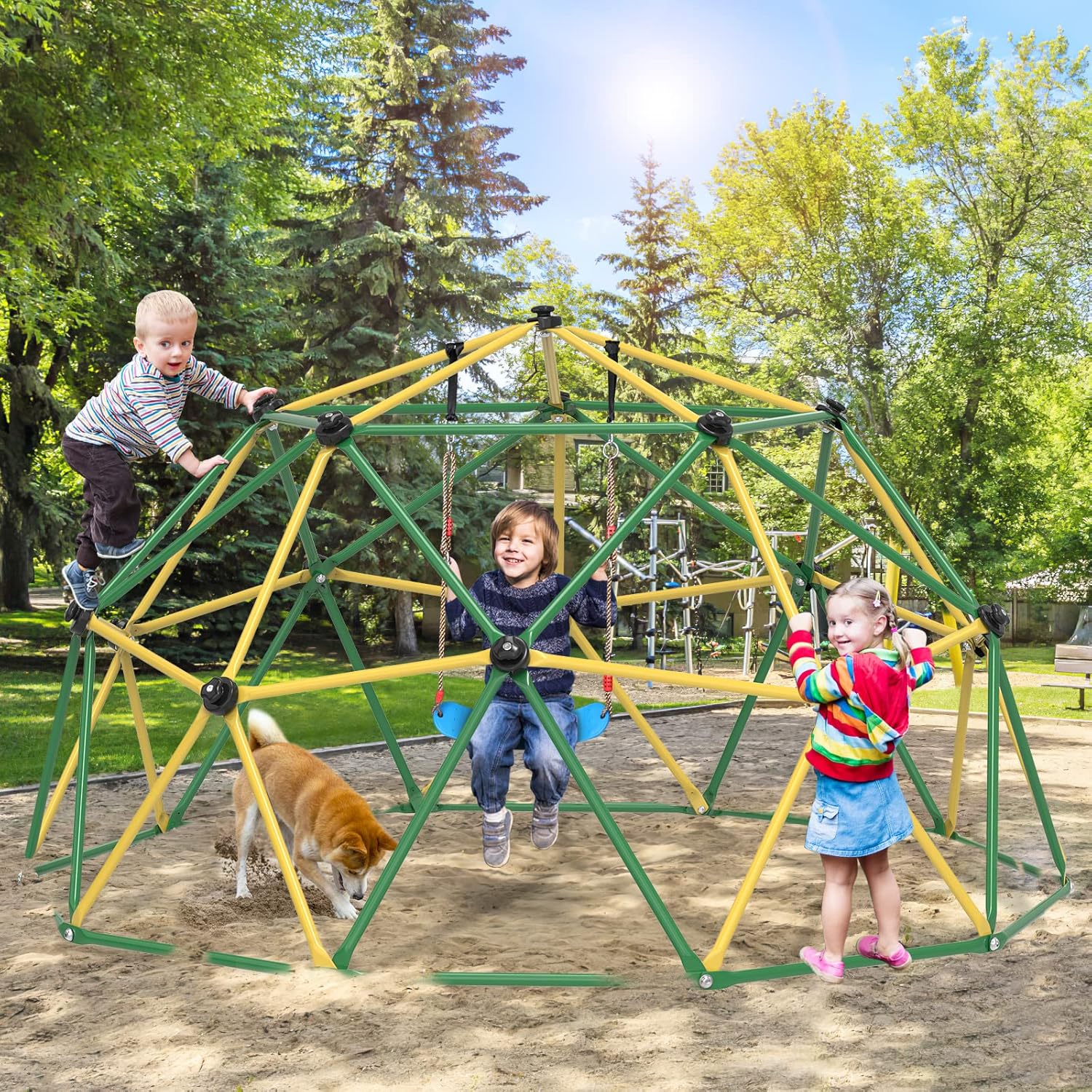 GIKPAL Climbing Dome, 10FT Dom - Kids Outdoor Dome Climber 评论和价格