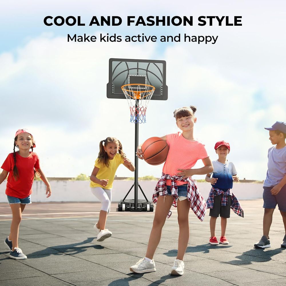 Adjustable Height Portable Bas - Kids Outdoor Basketball 评论和价格