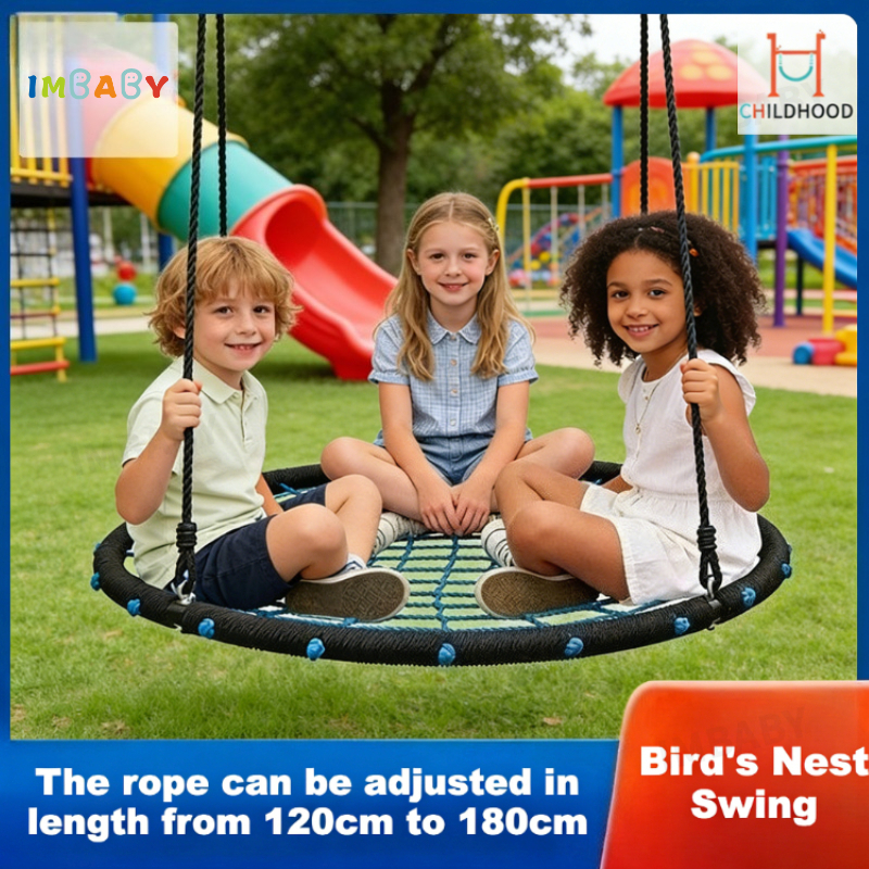IMBABY 100cm Round Net Nest Sw - Kids Outdoor Nest Swing 评论和价格