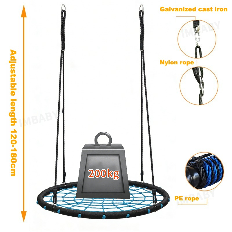 IMBABY 100cm Round Net Nest Sw - Kids Outdoor Nest Swing 评论和价格