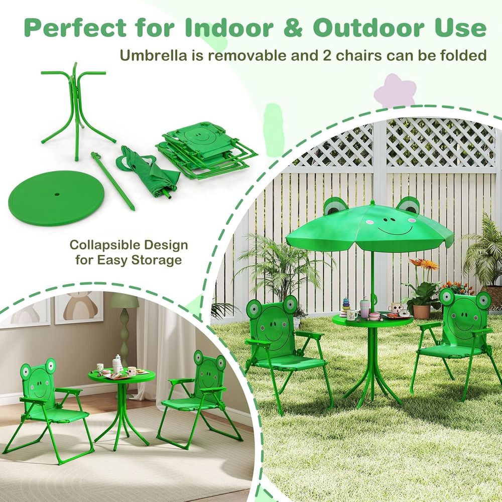 Green Height-Adjustable Kids P - Kids Outdoor Folding Table 评论和价格