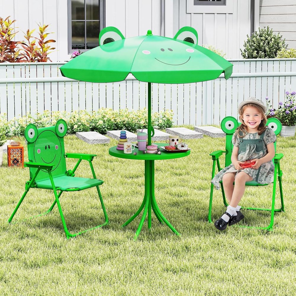 Green Height-Adjustable Kids P - Kids Outdoor Folding Table 评论和价格
