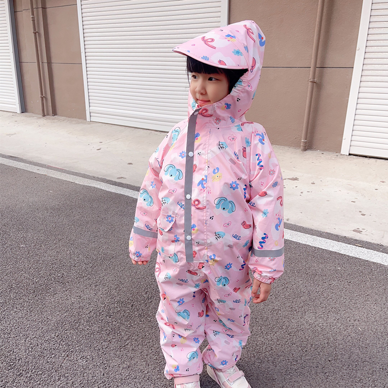 Cartoon Kids One Piece Rain Su - Kids Outdoor Jumpsuit 评论和价格