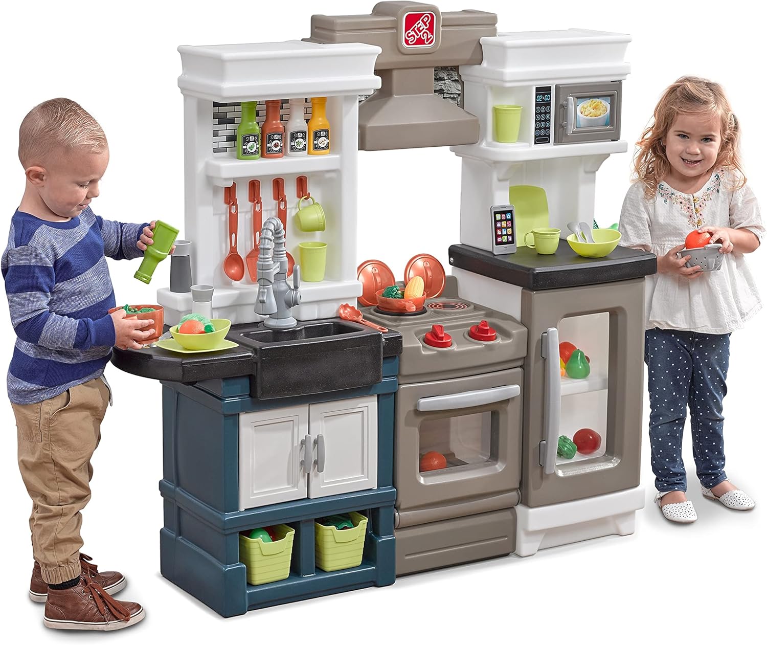 Modern Metro Kids Kitchen Play - Kids Outdoor Kitchen Set 评论和价格