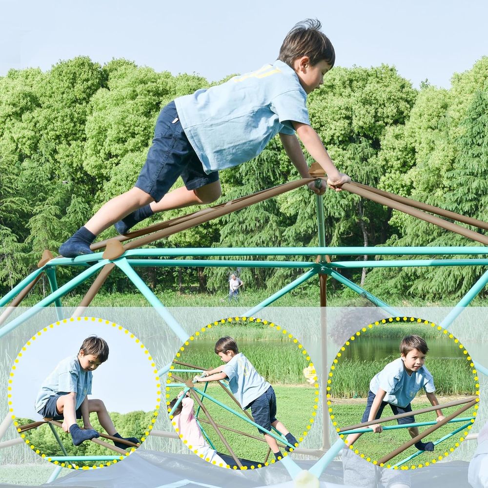 Geometric Dome Climber with Ha - Kids Outdoor Dome Climber 评论和价格