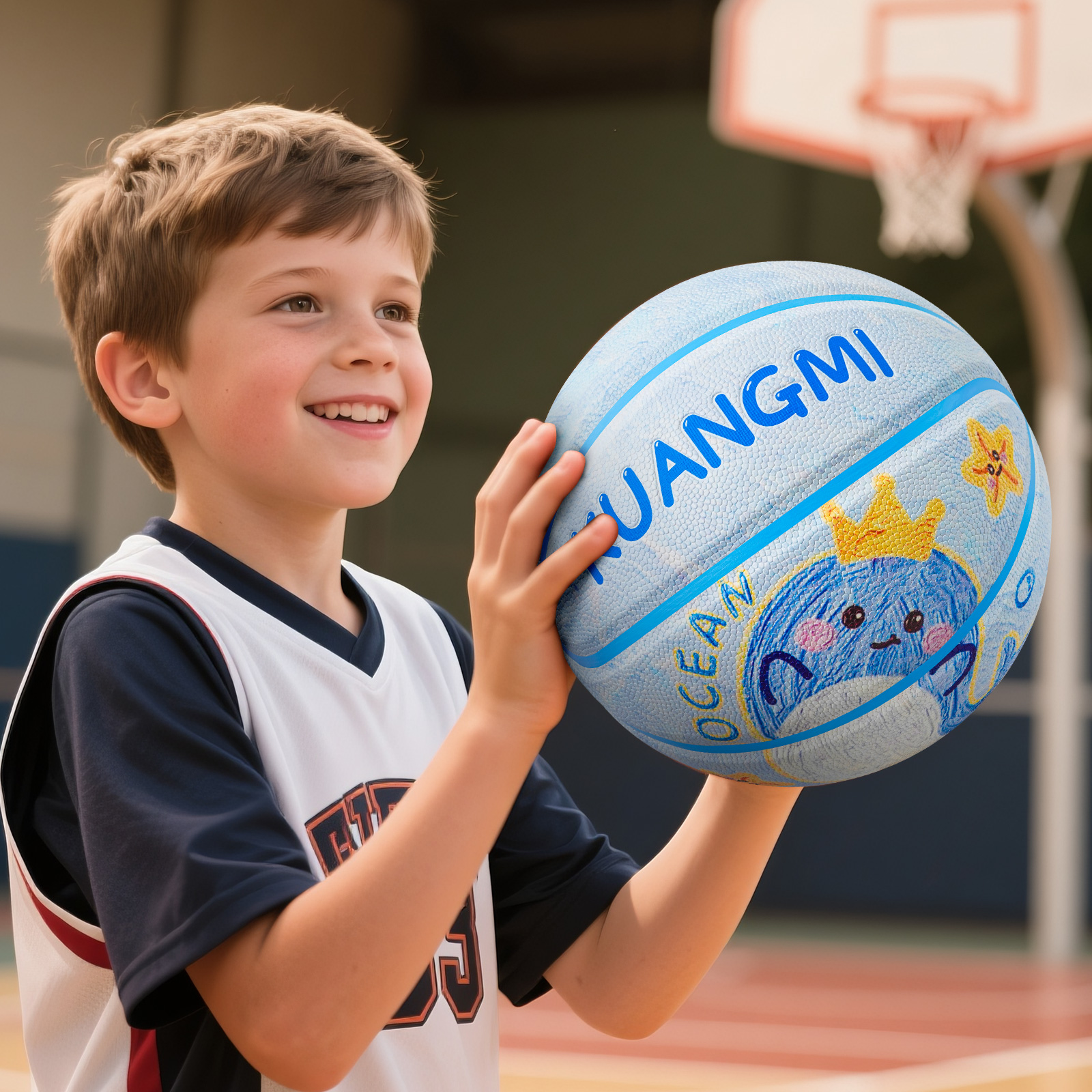 Kuangmi Whale Children's Baske - Kids Outdoor Basketball 评论和价格