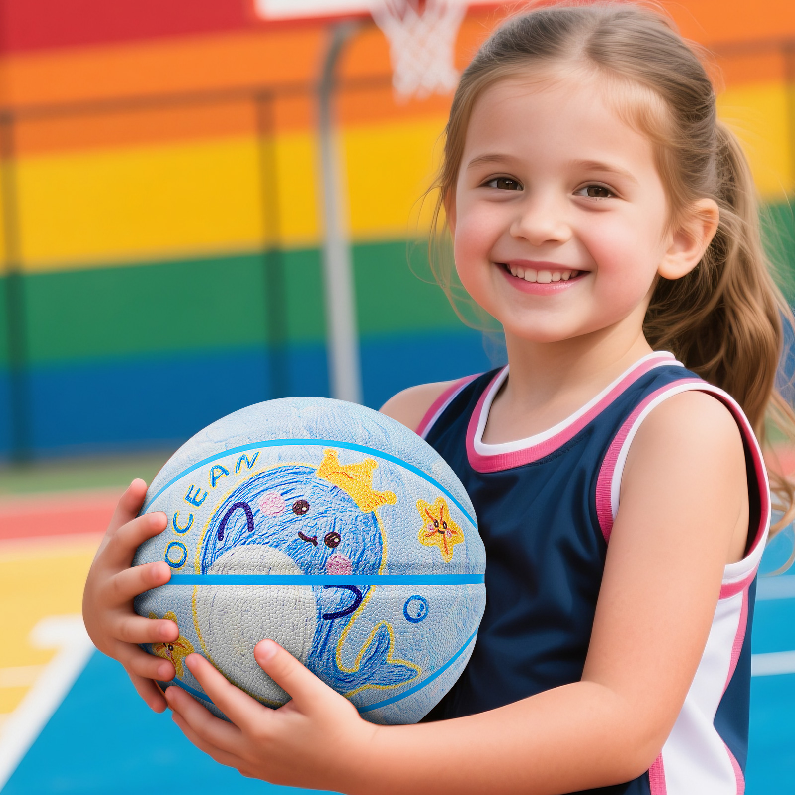 Kuangmi Whale Children's Baske - Kids Outdoor Basketball 评论和价格