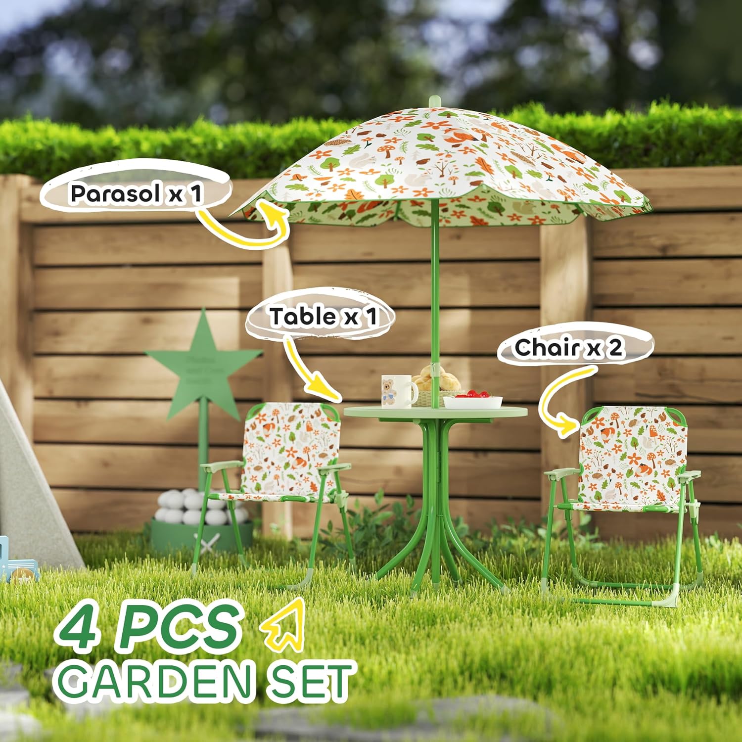 Kids Picnic Table Chair Set Fo - Kids Outdoor Furniture Set 评论和价格
