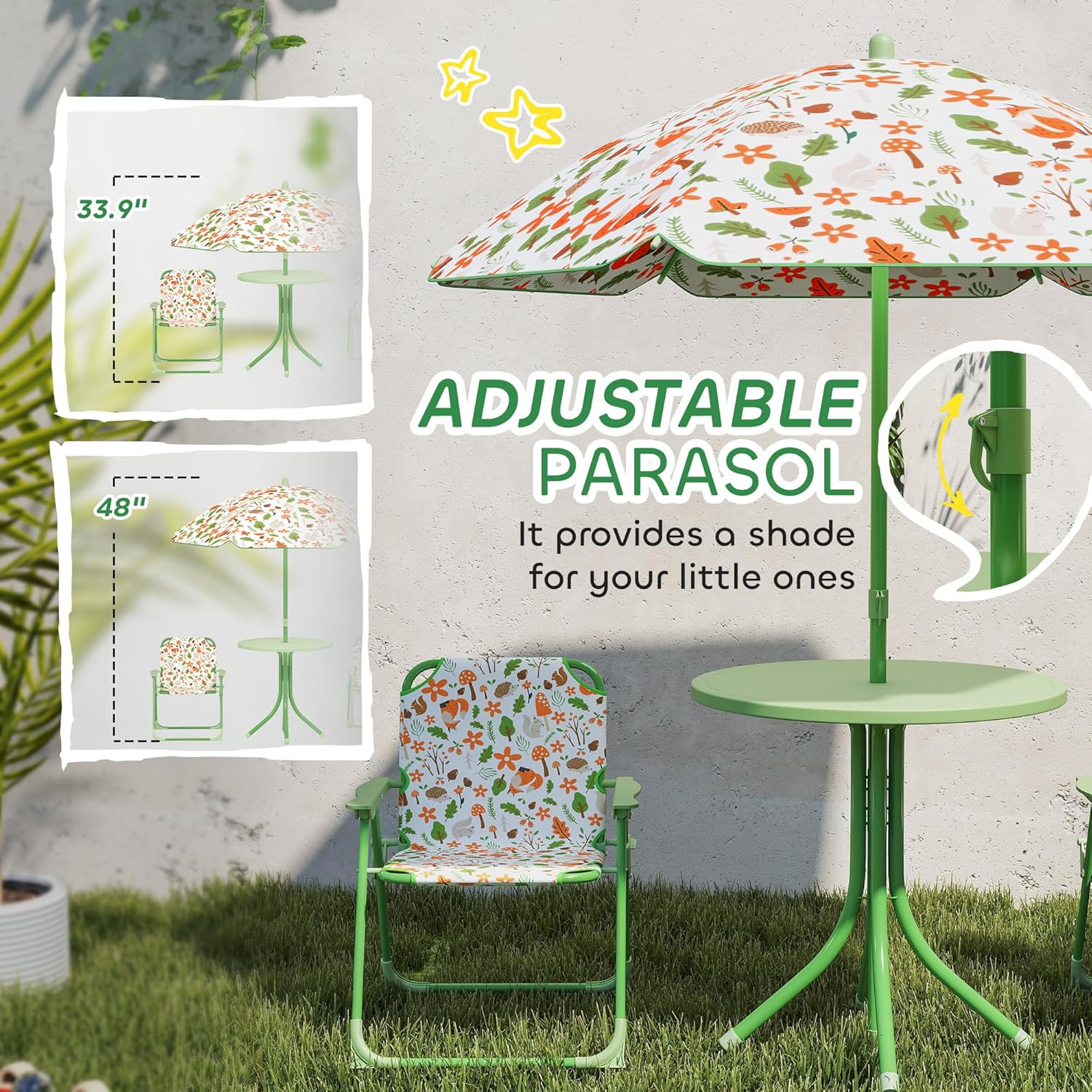 Kids Picnic Table Chair Set Fo - Kids Outdoor Furniture Set 评论和价格