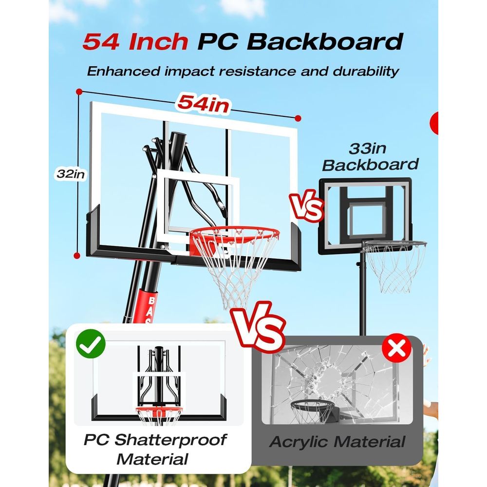 Adjustable Height Basketball H - Kids Outdoor Basketball 评论和价格