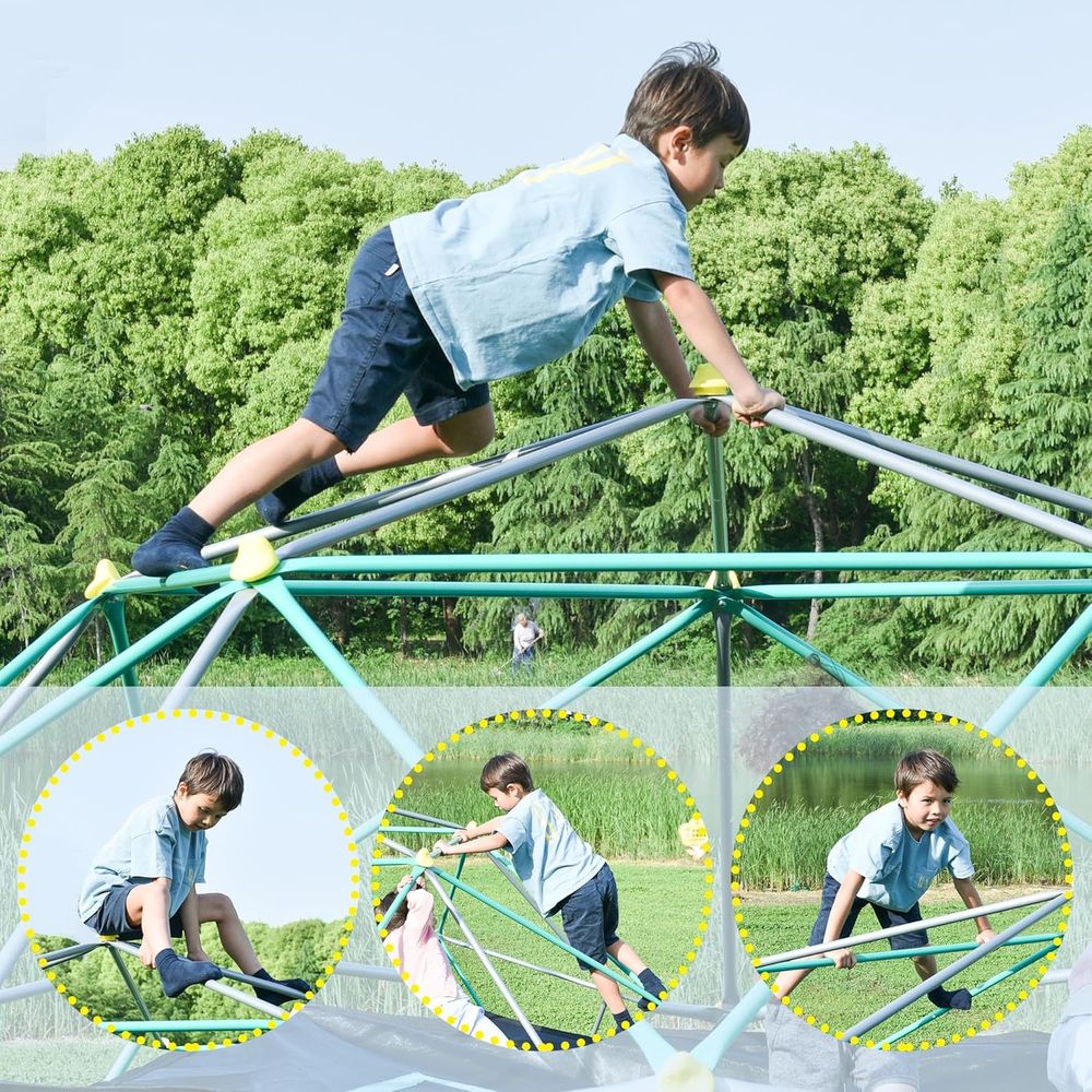 Geometric Dome Climber with Ha - Kids Outdoor Dome Climber 评论和价格