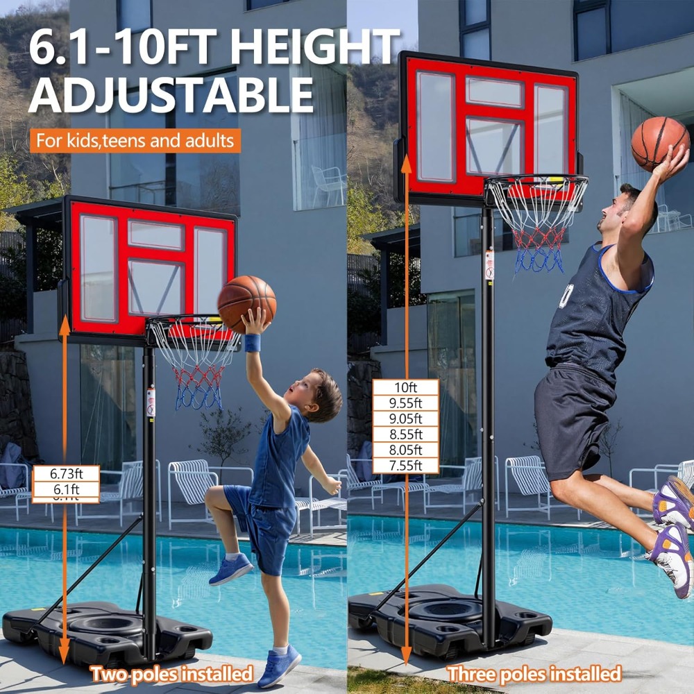 Portable Basketball Hoop Outdo - Basketball Hoop Outdoor 评论和价格