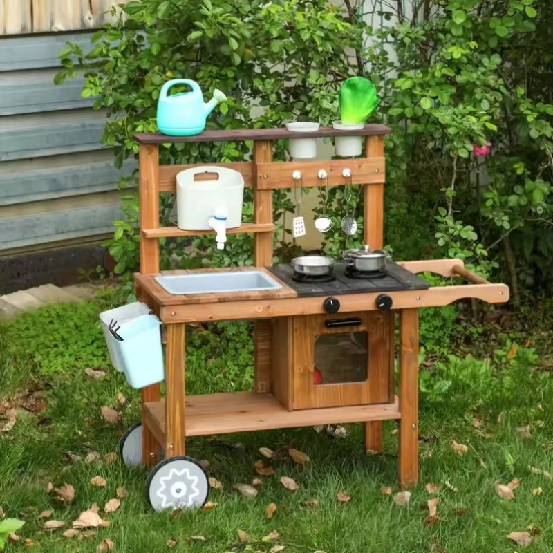 Unisex Play Kitchen Set Indoor - Kids Outdoor Kitchen Set 评论和价格