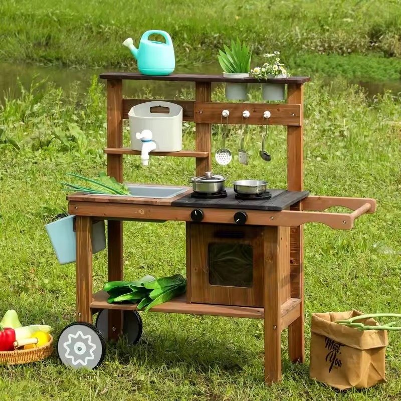 Unisex Play Kitchen Set Indoor - Kids Outdoor Kitchen Set 评论和价格