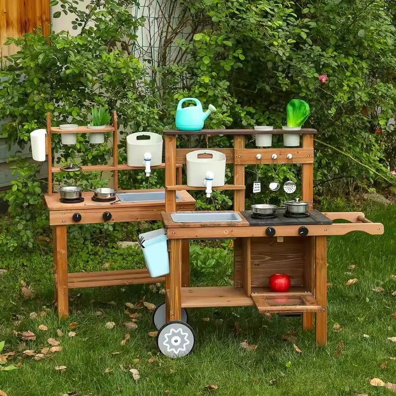 Unisex Play Kitchen Set Indoor - Kids Outdoor Kitchen Set 评论和价格