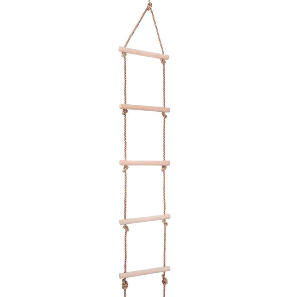 Kids Climbing Wooden Rope Ladd - Kids Outdoor Ninja 评论和价格