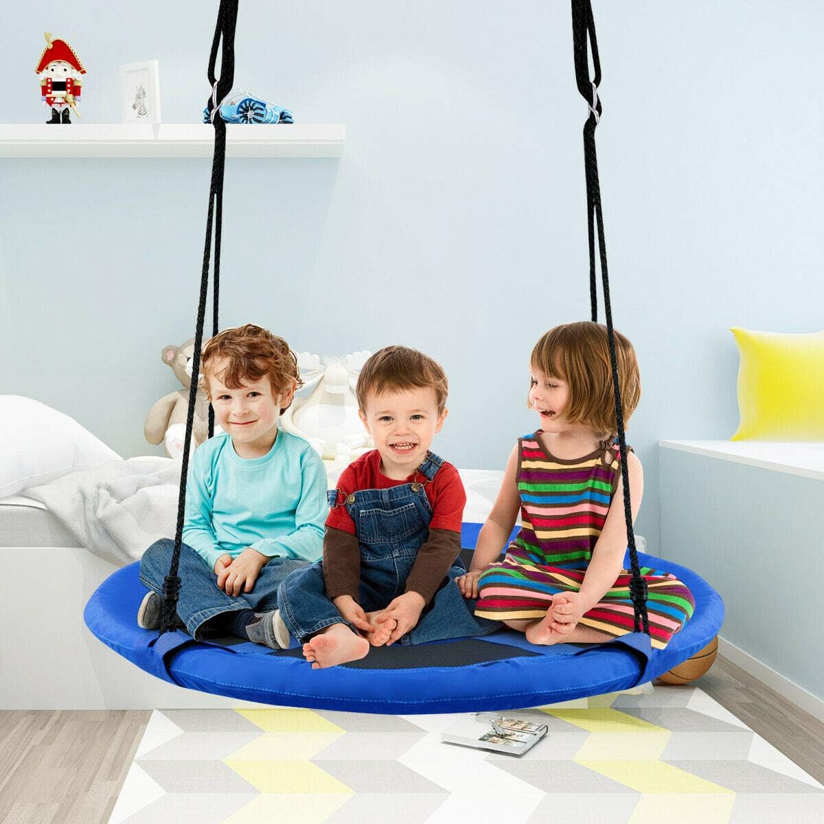 2 in 1 Kids Detachable Hanging - Kids Outdoor Nest Swing 评论和价格