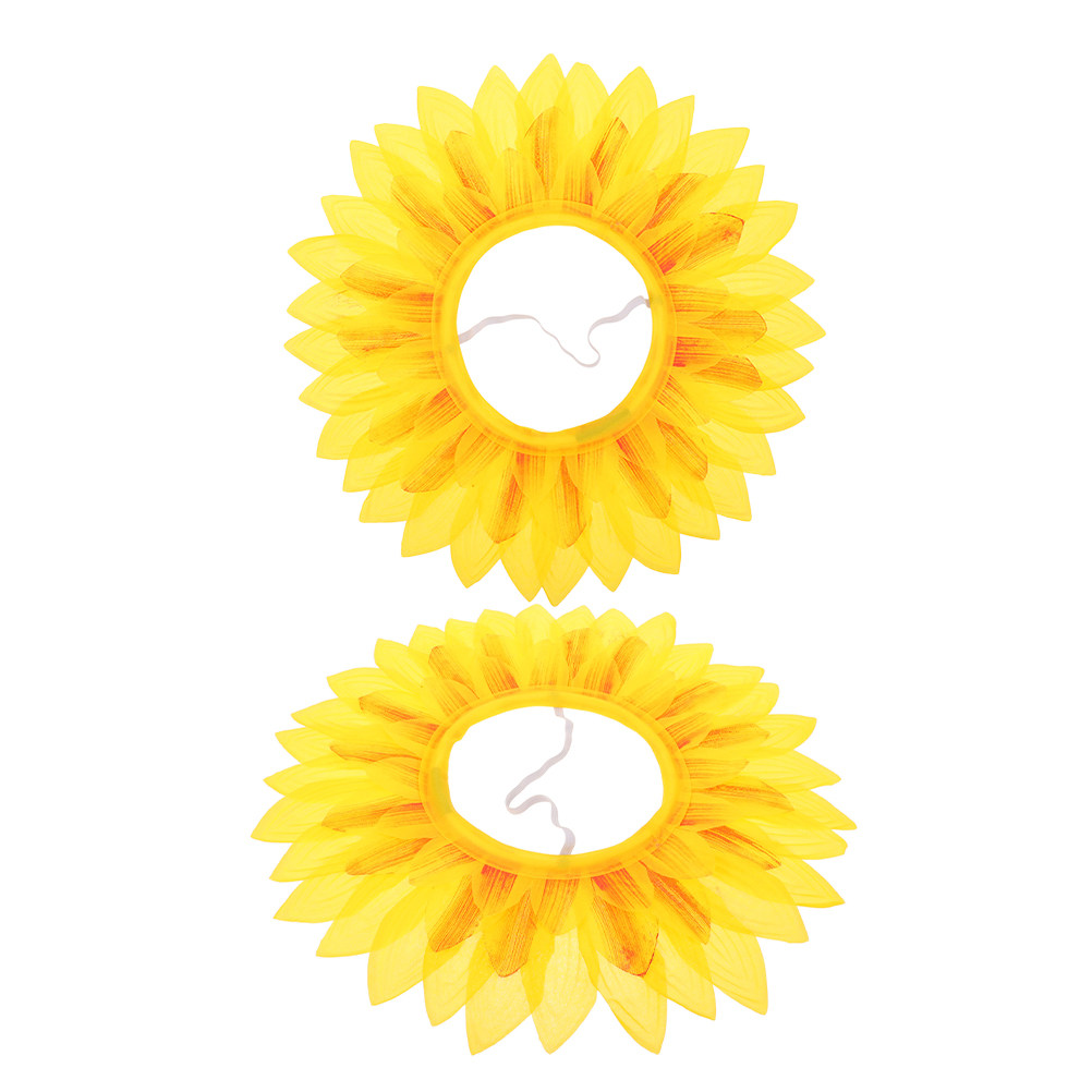 2Pcs Cute Sunflower Headpiece  - Kids Outdoor Zoo 评论和价格