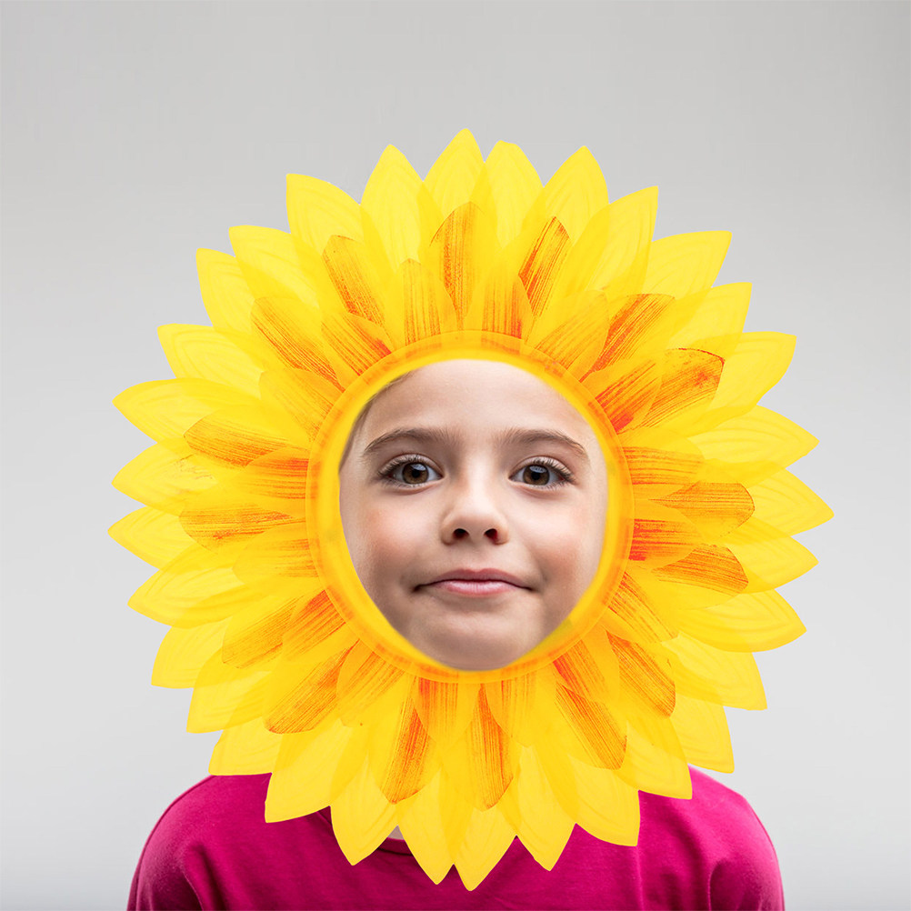 2Pcs Cute Sunflower Headpiece  - Kids Outdoor Zoo 评论和价格