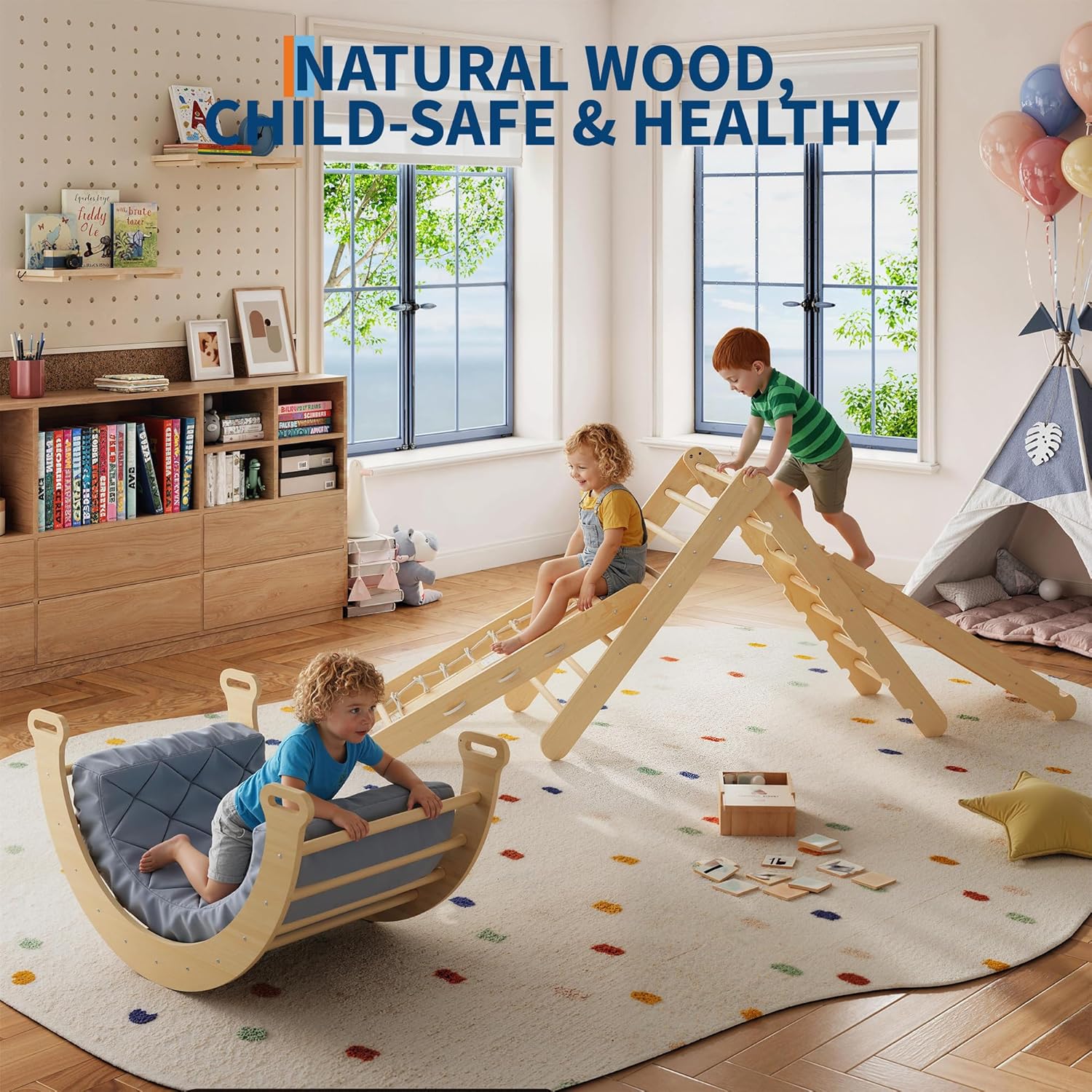 Collapsible Wooden Climbing Tr - Kids Outdoor Climbing Equipment 评论和价格