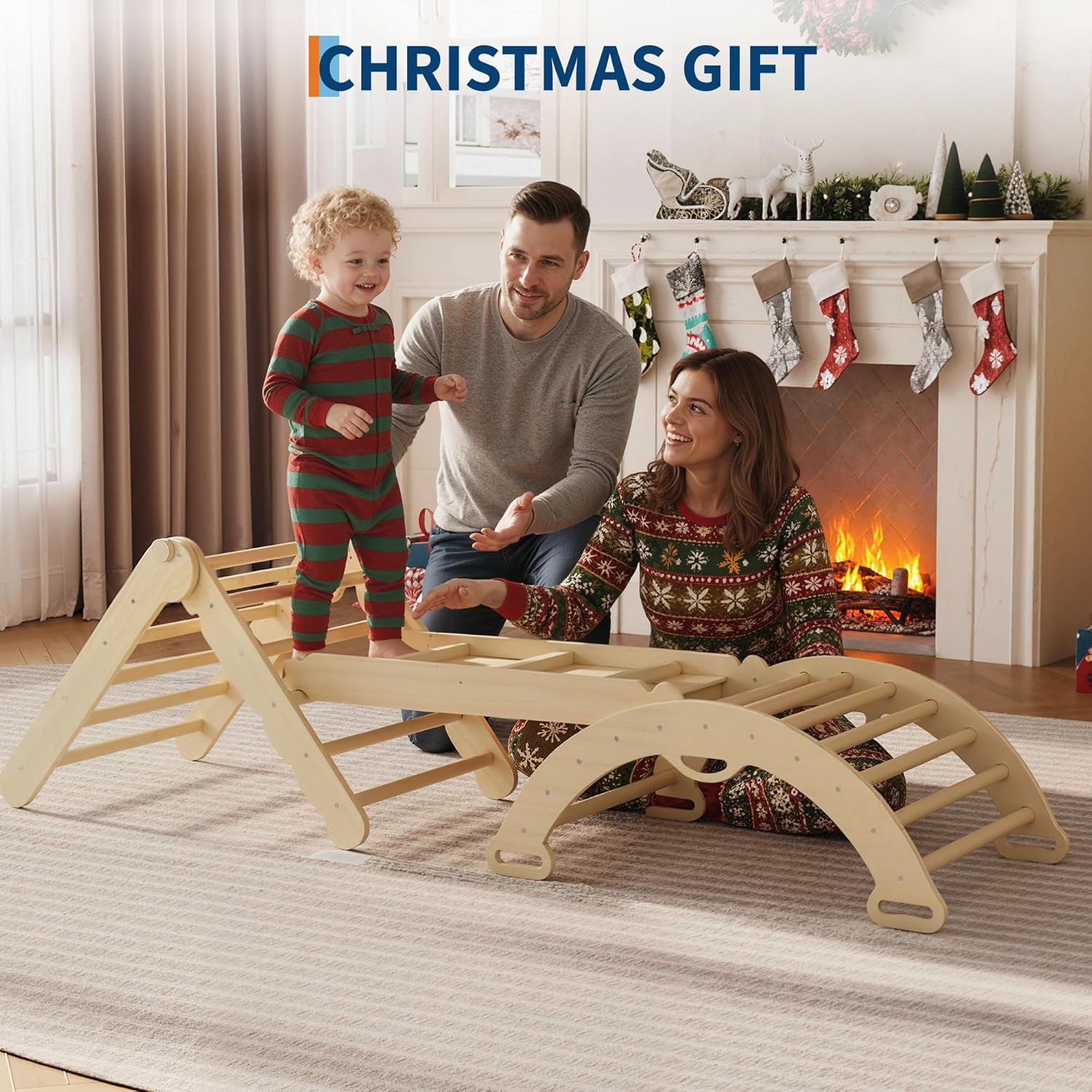 Collapsible Wooden Climbing Tr - Kids Outdoor Climbing Equipment 评论和价格