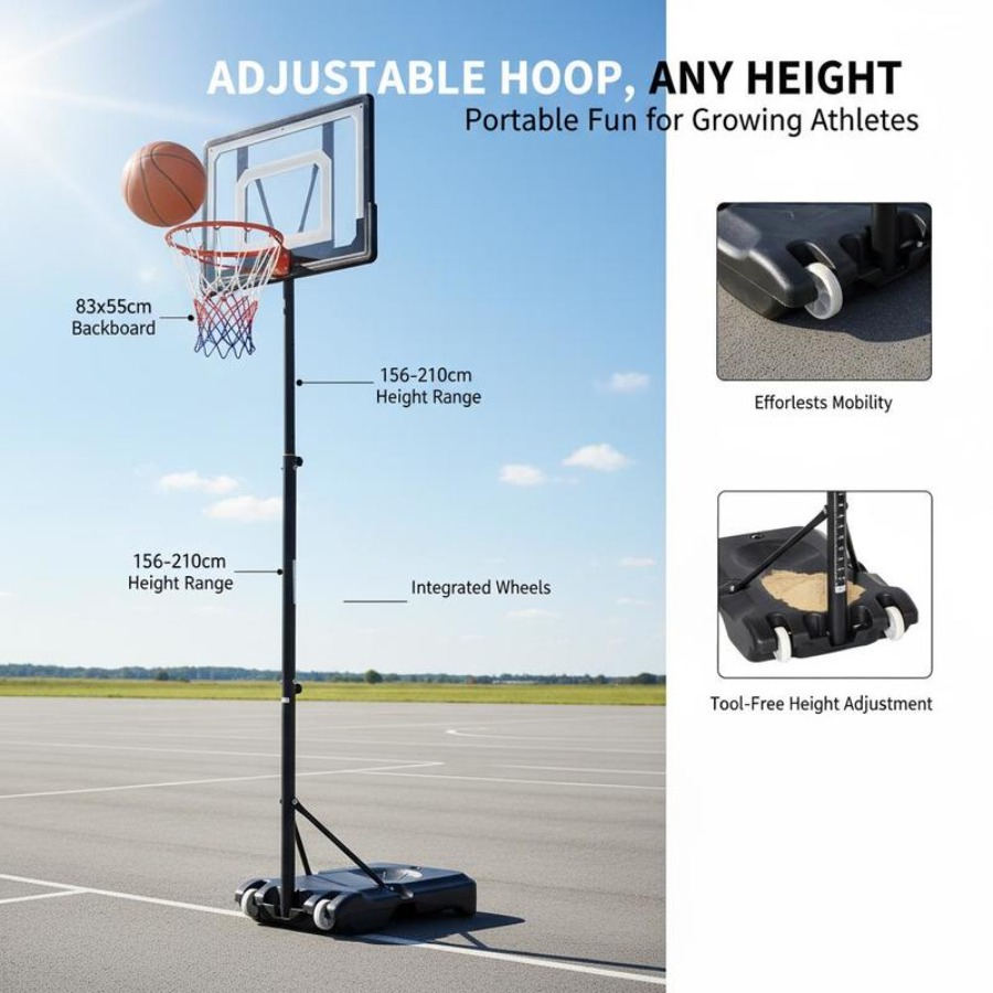 Basketball Stand with Wheels 8 - Kids Outdoor Basketball 评论和价格