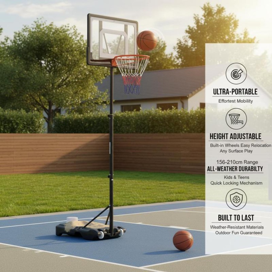 Basketball Stand with Wheels 8 - Kids Outdoor Basketball 评论和价格