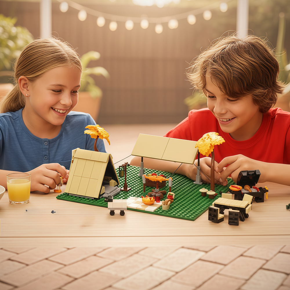 MOC Camping Picnicking Buildin - Kids Outdoor Folding Table 评论和价格