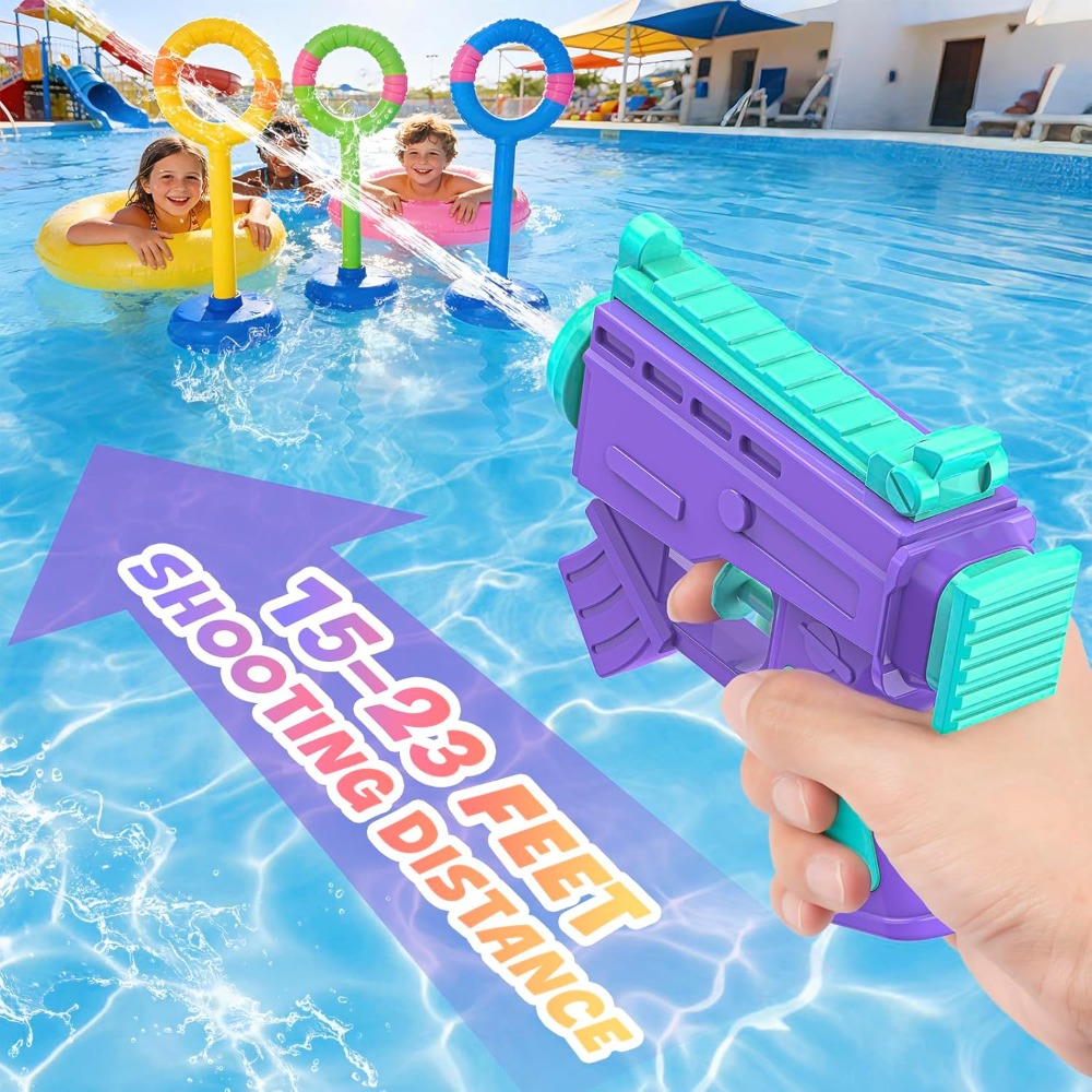 2 Pack Water Guns for Kids, Sq - Kids Outdoor Games For Party 评论和价格