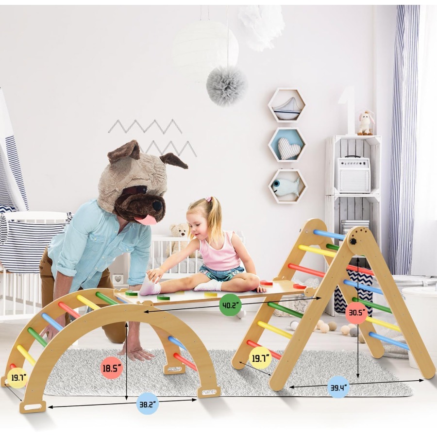 Pikler Triangle Set 5in1 Folda - Kids Outdoor Climbing Equipment 评论和价格