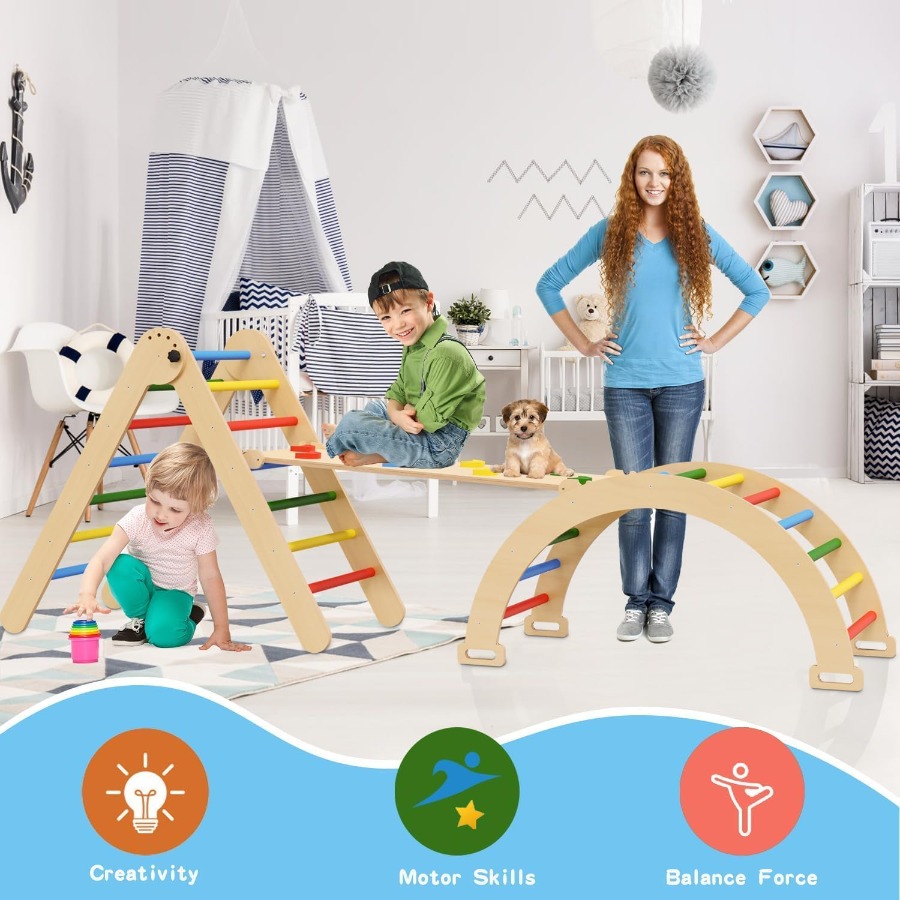 Pikler Triangle Set 5in1 Folda - Kids Outdoor Climbing Equipment 评论和价格