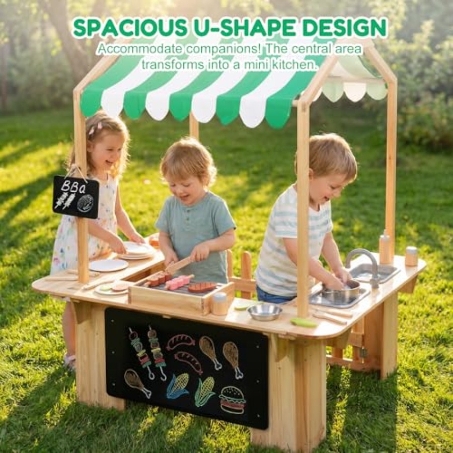 Outdoor playhouse mud kitchen  - Kids Outdoor Kitchen Set 评论和价格