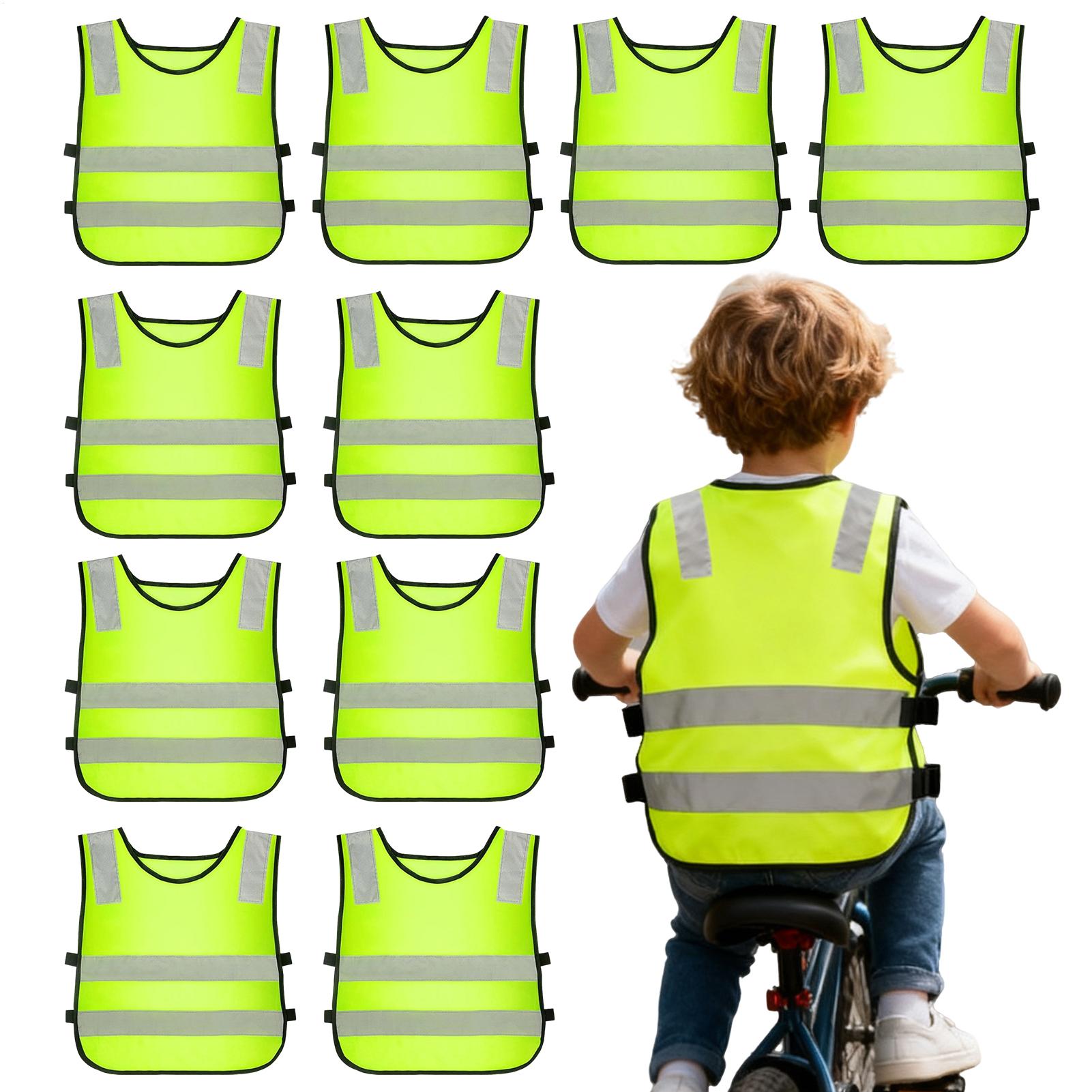 Kids Reflective Vest 10 Pieces - Kids Outdoor Vest 评论和价格