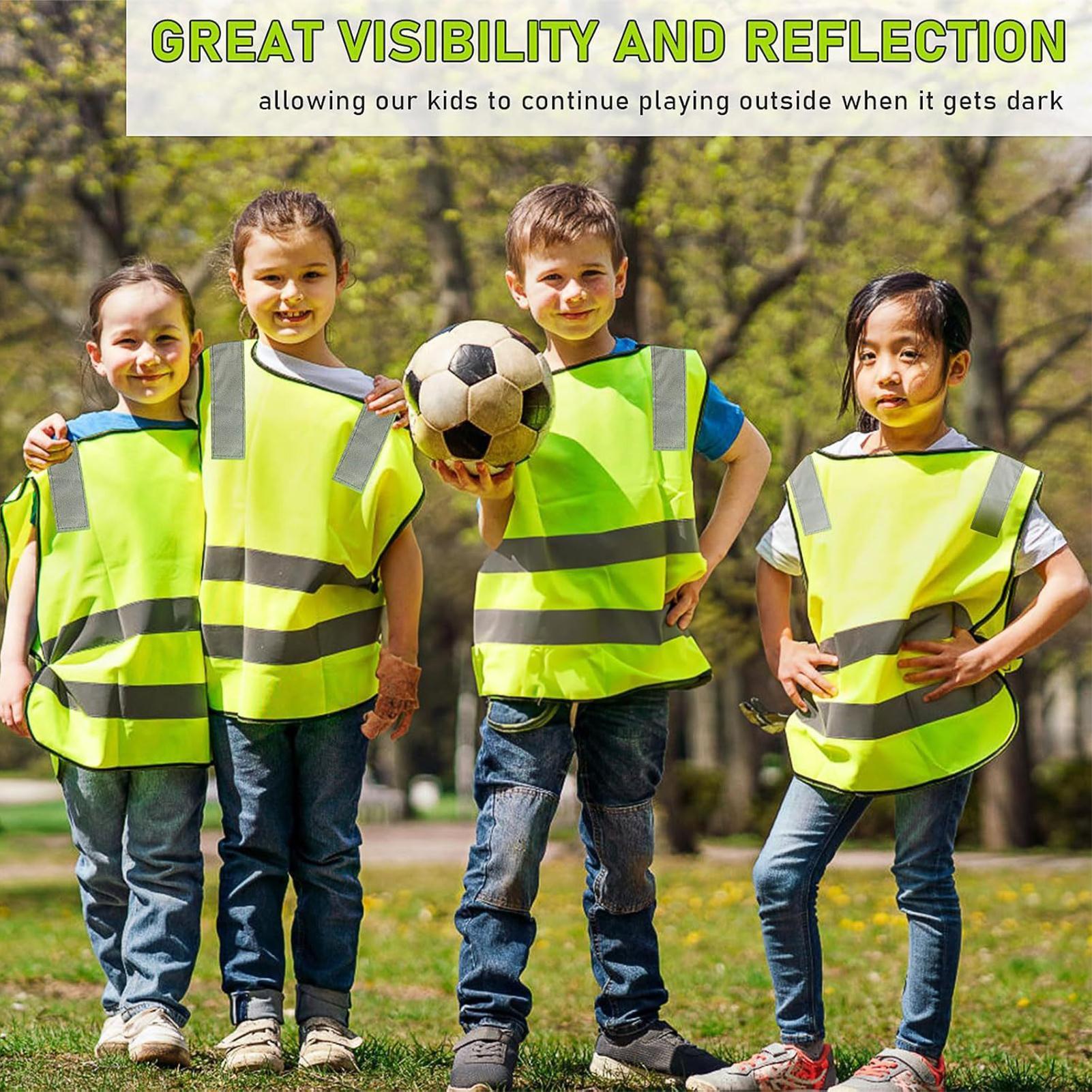 Kids Reflective Vest 10 Pieces - Kids Outdoor Vest 评论和价格
