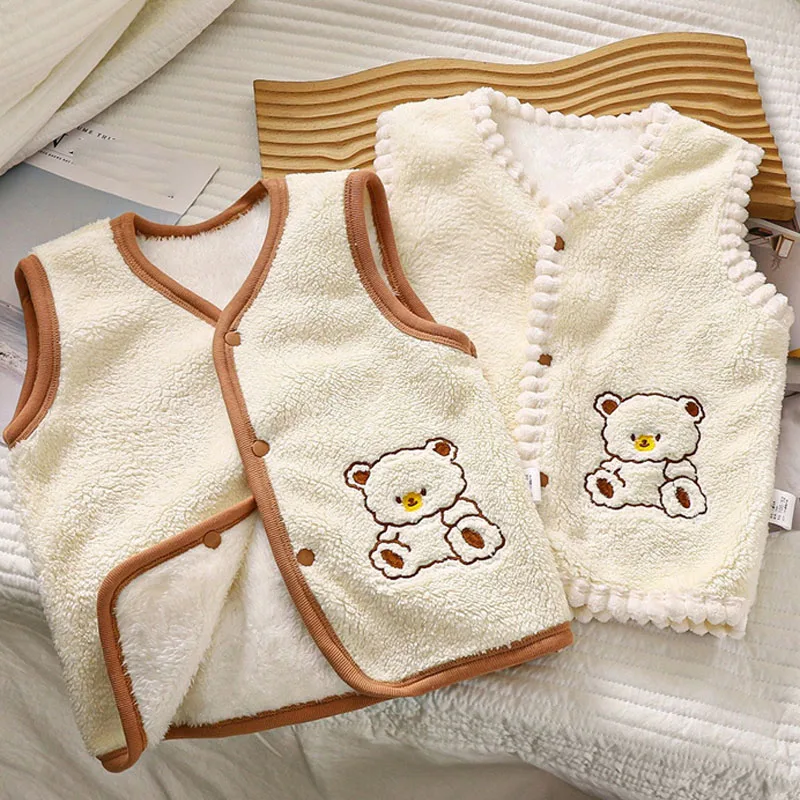 Winter Children Outdoor Plush  - Kids Outdoor Vest 评论和价格